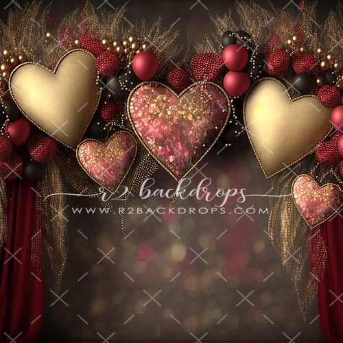 Red and Gold Hearts