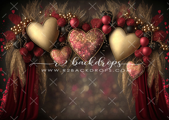 Red and Gold Hearts