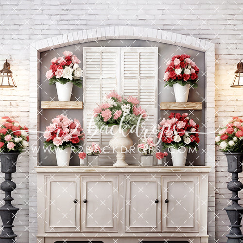 Light Brick Florals