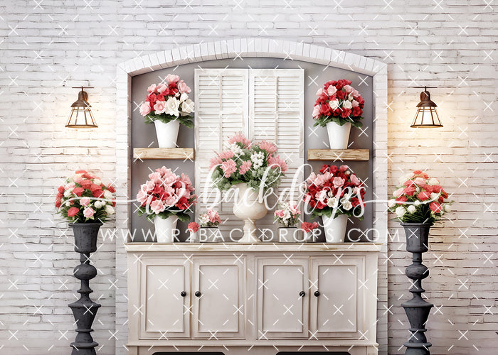 Light Brick Florals