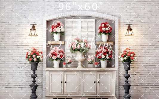 Light Brick Florals