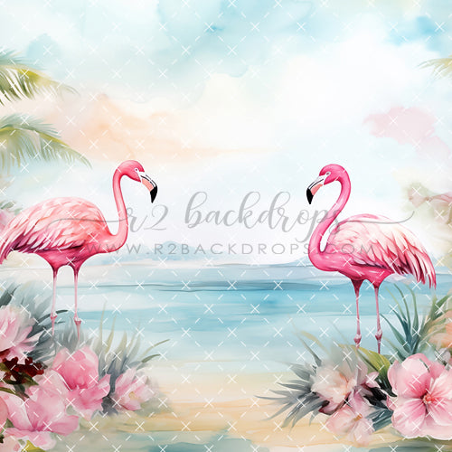 Floral Flamingos