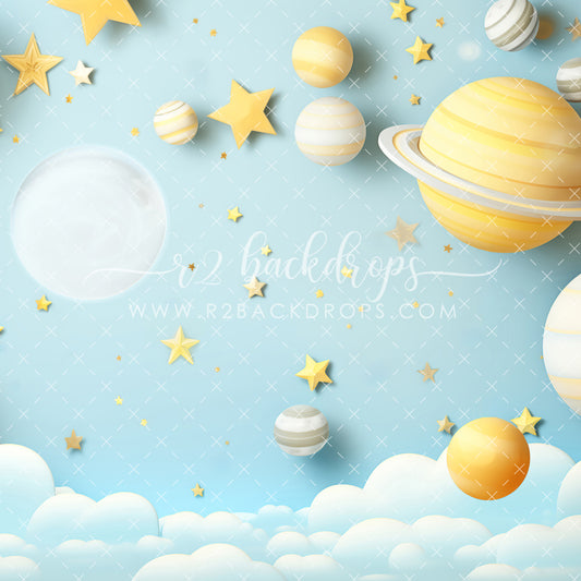Moon Stars and Clouds
