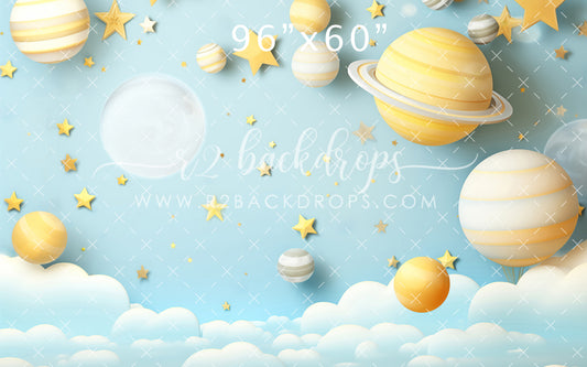 Moon Stars and Clouds