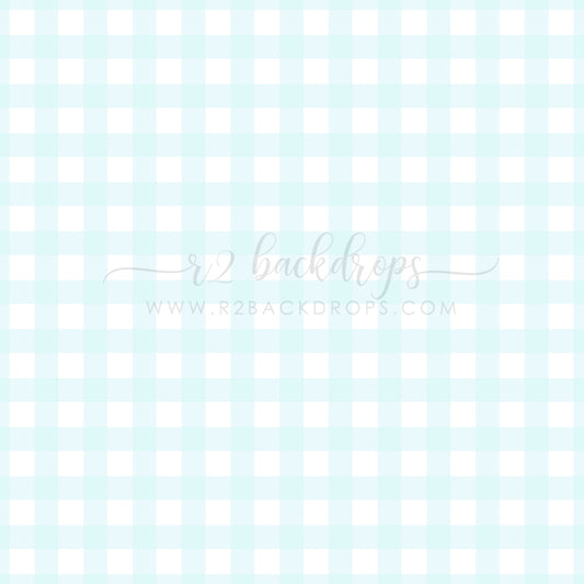 Soft Cyan Gingham