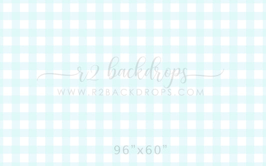 Soft Cyan Gingham