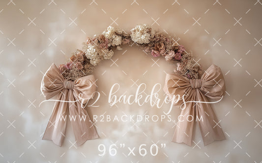 Floral Bow Garland (Optional Sweep)
