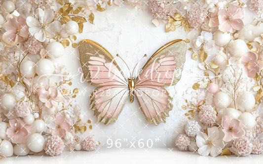 Pink and Gold Butterfly - Optional Sweep