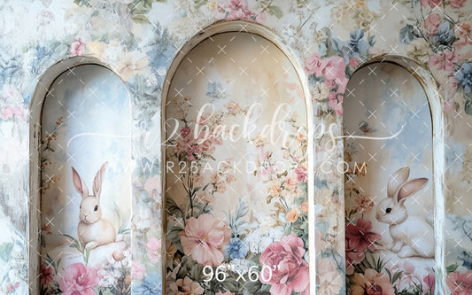 Floral Bunny Wall