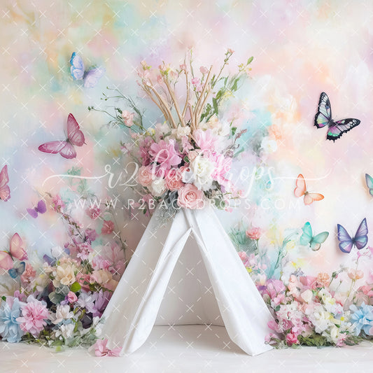 Floral Butterfly Tent - Optional Sweep