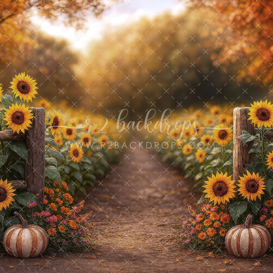 Fall Sunflower Foliage (Optional Sweep)