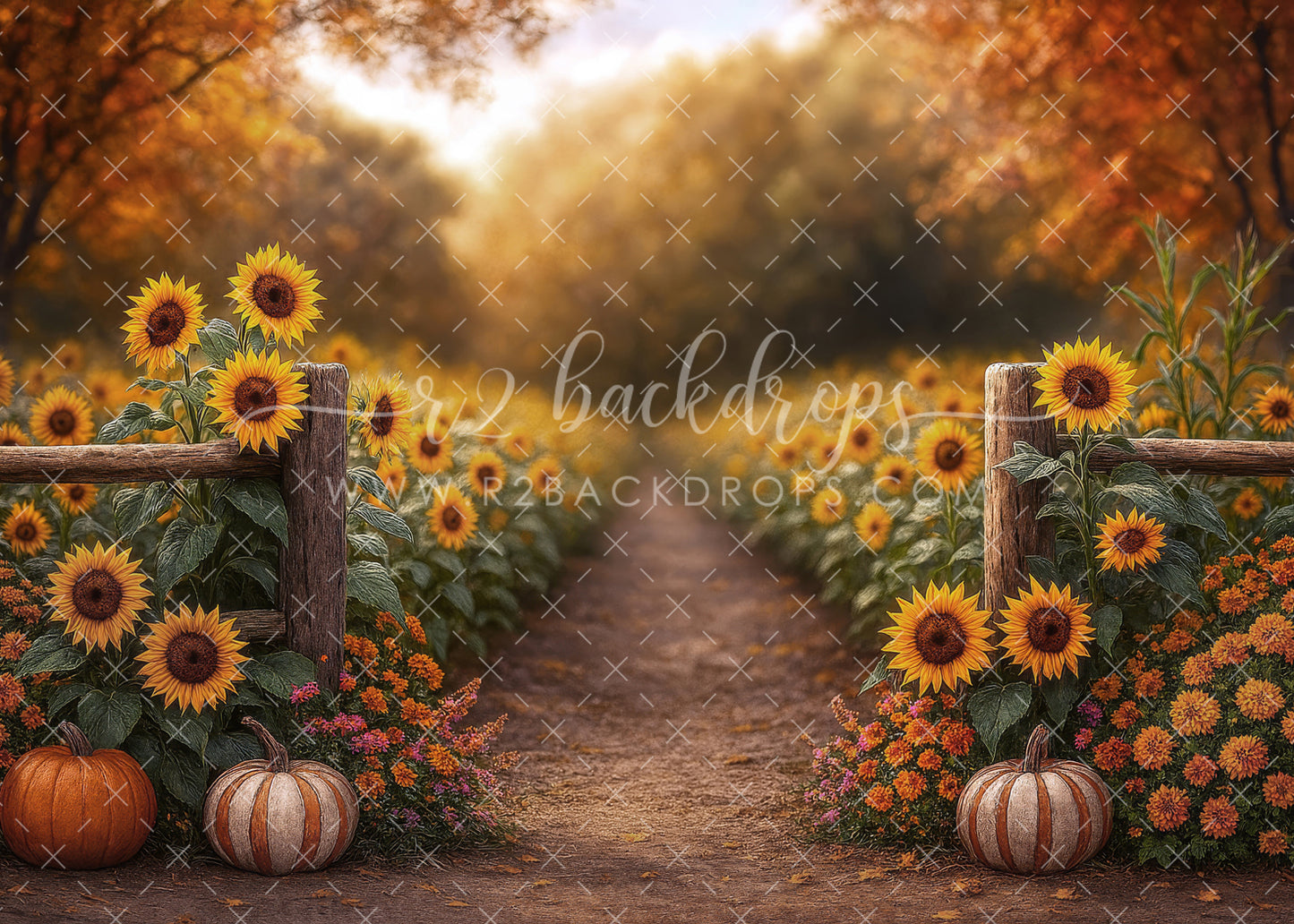 Fall Sunflower Foliage (Optional Sweep)