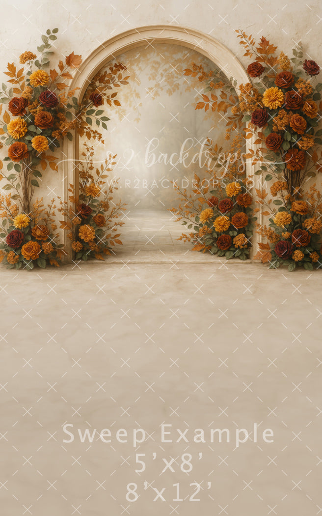 Fall Floral Arch Wall (Optional Sweep)