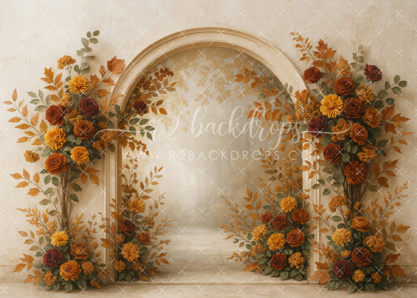 Fall Floral Arch Wall (Optional Sweep)