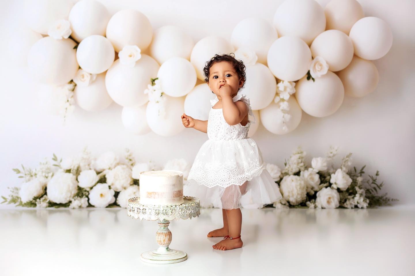 Neutral Floral Balloon Garland
