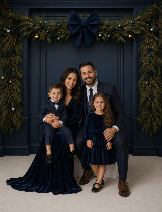Navy Garland Wall