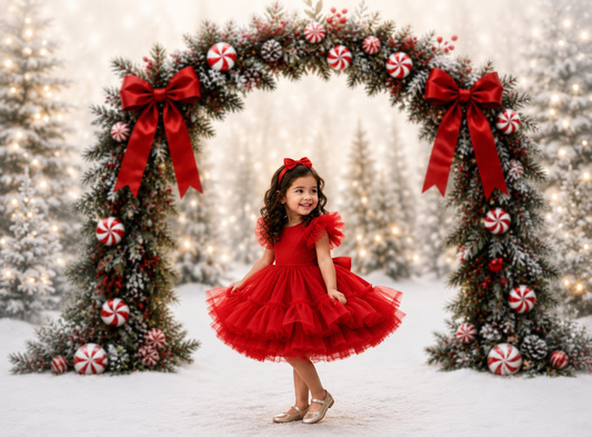 Peppermint Snow Arch (Optional Sweep)