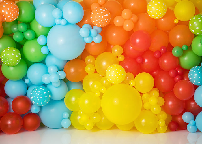 Rainbow Balloon Wall