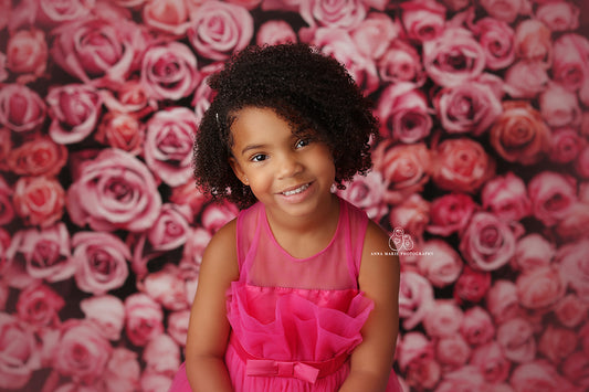 Pink Rose Wall