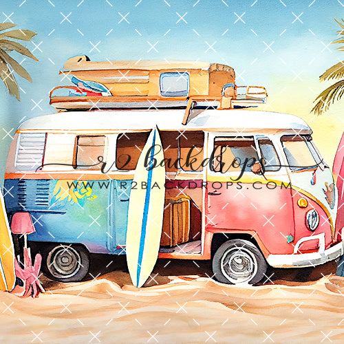 Watercolor Camper