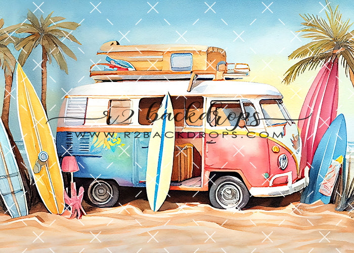 Watercolor Camper