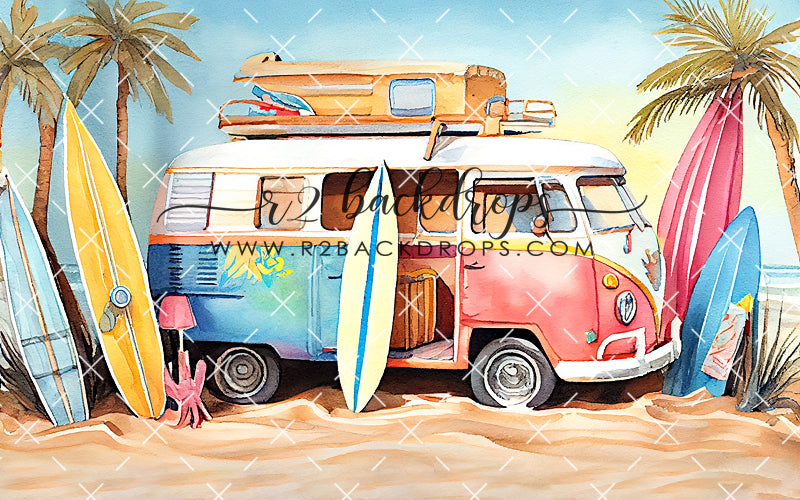 Watercolor Camper