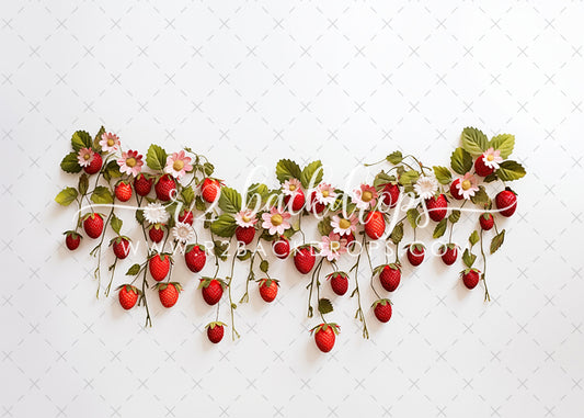 Strawberry Garland - Modeling Backdrop