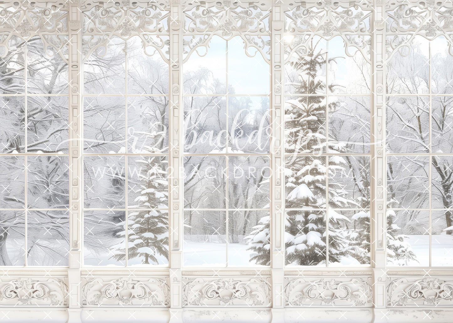 Snowy Winter Window (Optional Sweep)