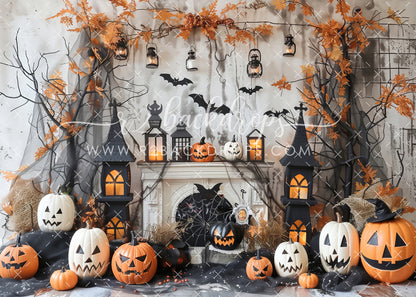 Spooky Halloween Mantel