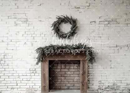 White Brick Mantel