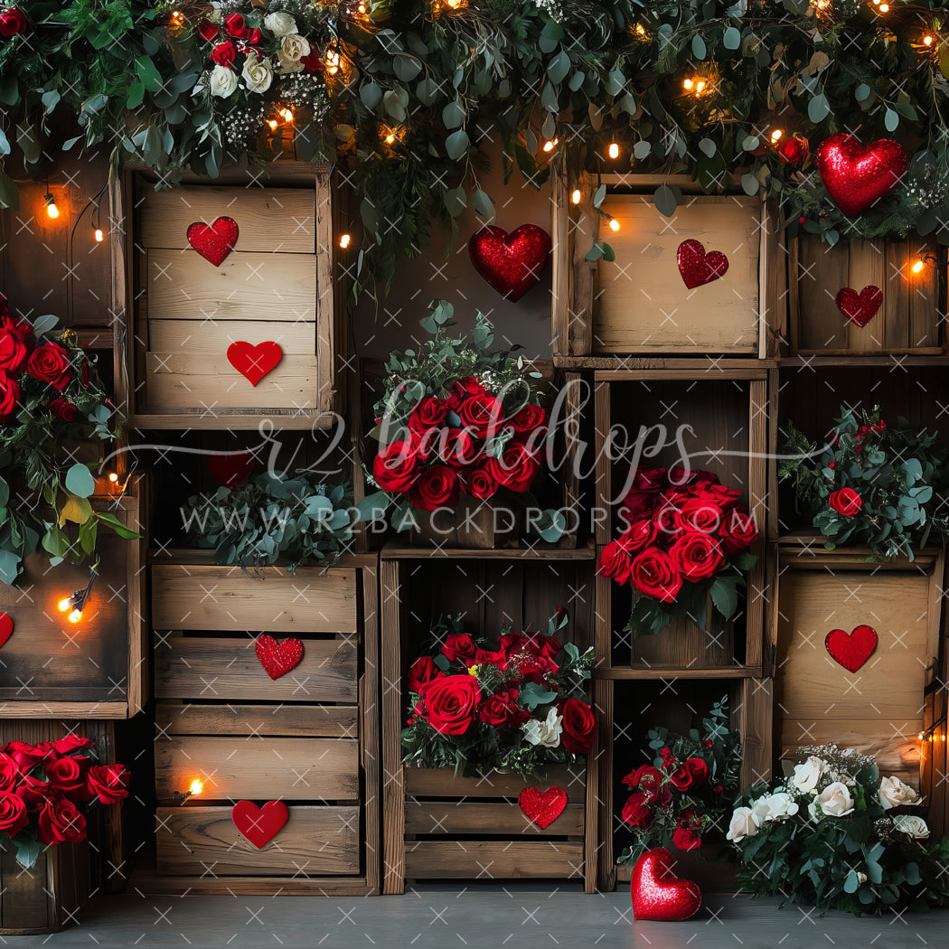 Rustic Valentine Crates
