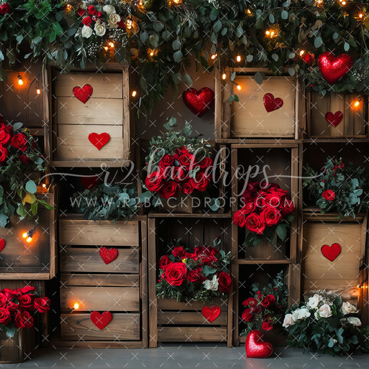 Rustic Valentine Crates