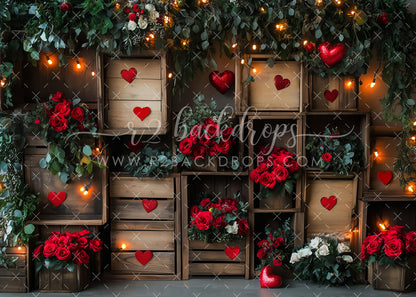 Rustic Valentine Crates