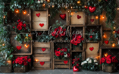 Rustic Valentine Crates