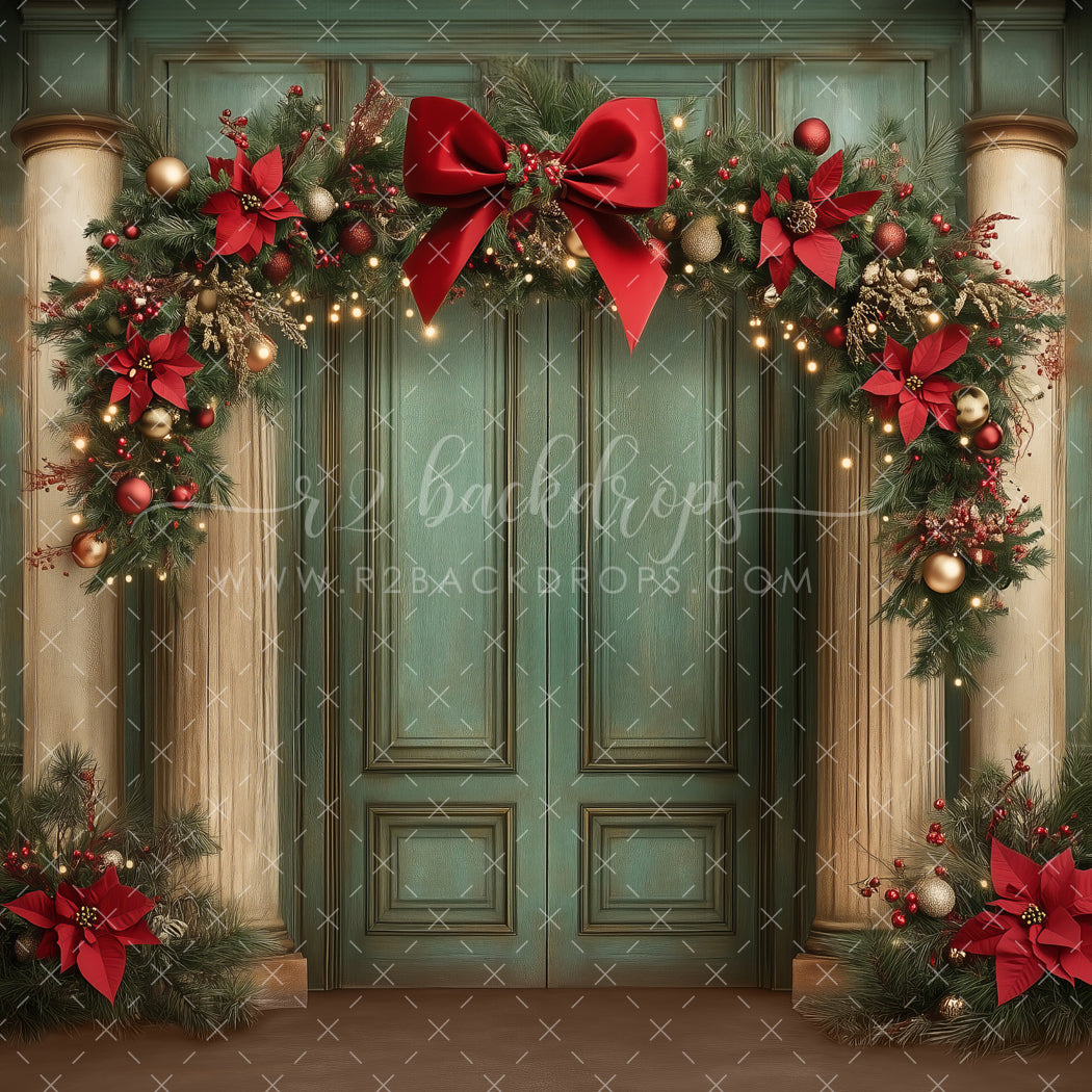 Bow Backdrop Computer Red Red Bow Holiday – r2backdrops