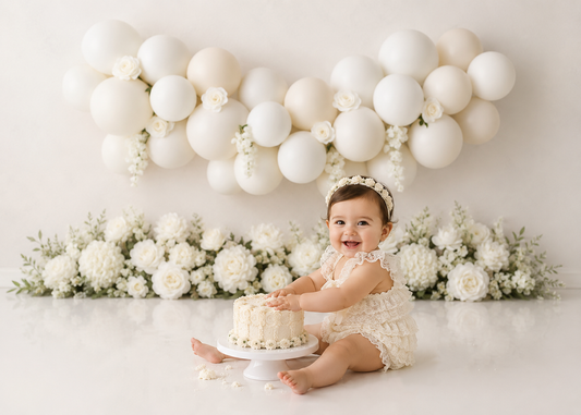 Neutral Floral Balloon Garland