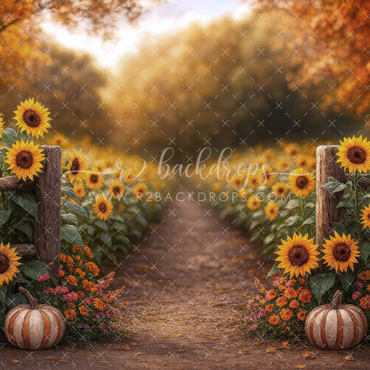 Fall Sunflower Foliage (Optional Sweep)