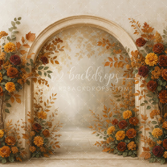 Fall Floral Arch Wall (Optional Sweep)