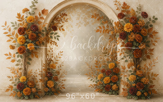 Fall Floral Arch Wall (Optional Sweep)
