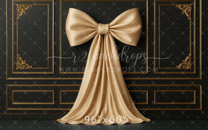 Black and Gold Bow Wall