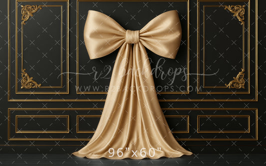 Black and Gold Bow Wall