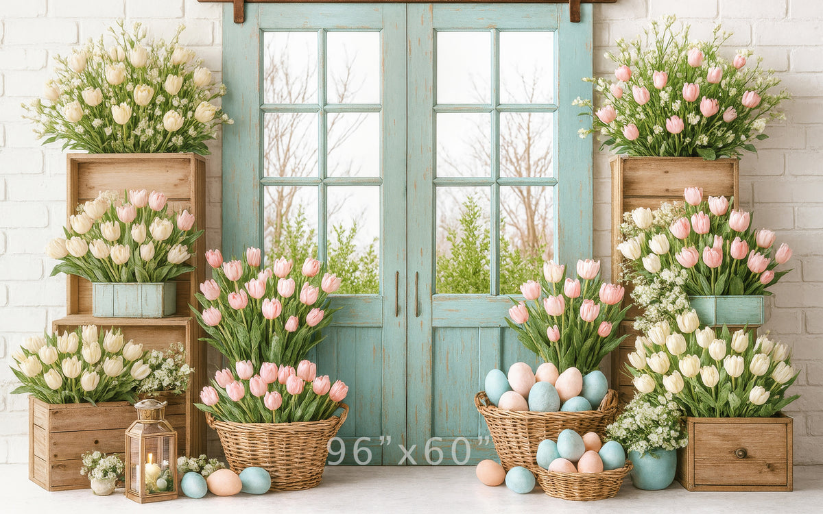 April R Border Backdrop April Blooms – r2backdrops