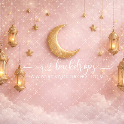 Pink and Gold Lantern Sky