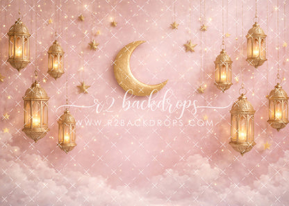 Pink and Gold Lantern Sky