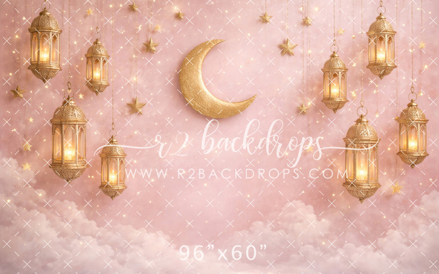 Pink and Gold Lantern Sky