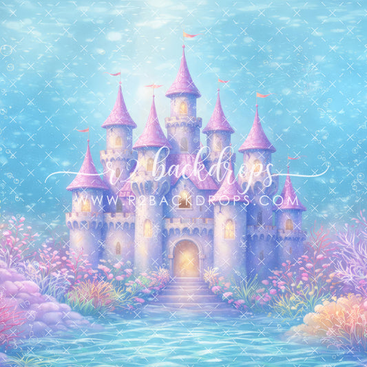 Watercolor Mermaid Castle