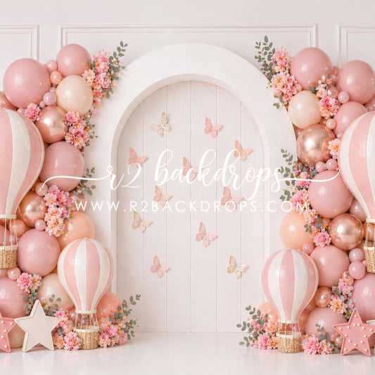 Pink Hot Air Arch (Optional Sweep)
