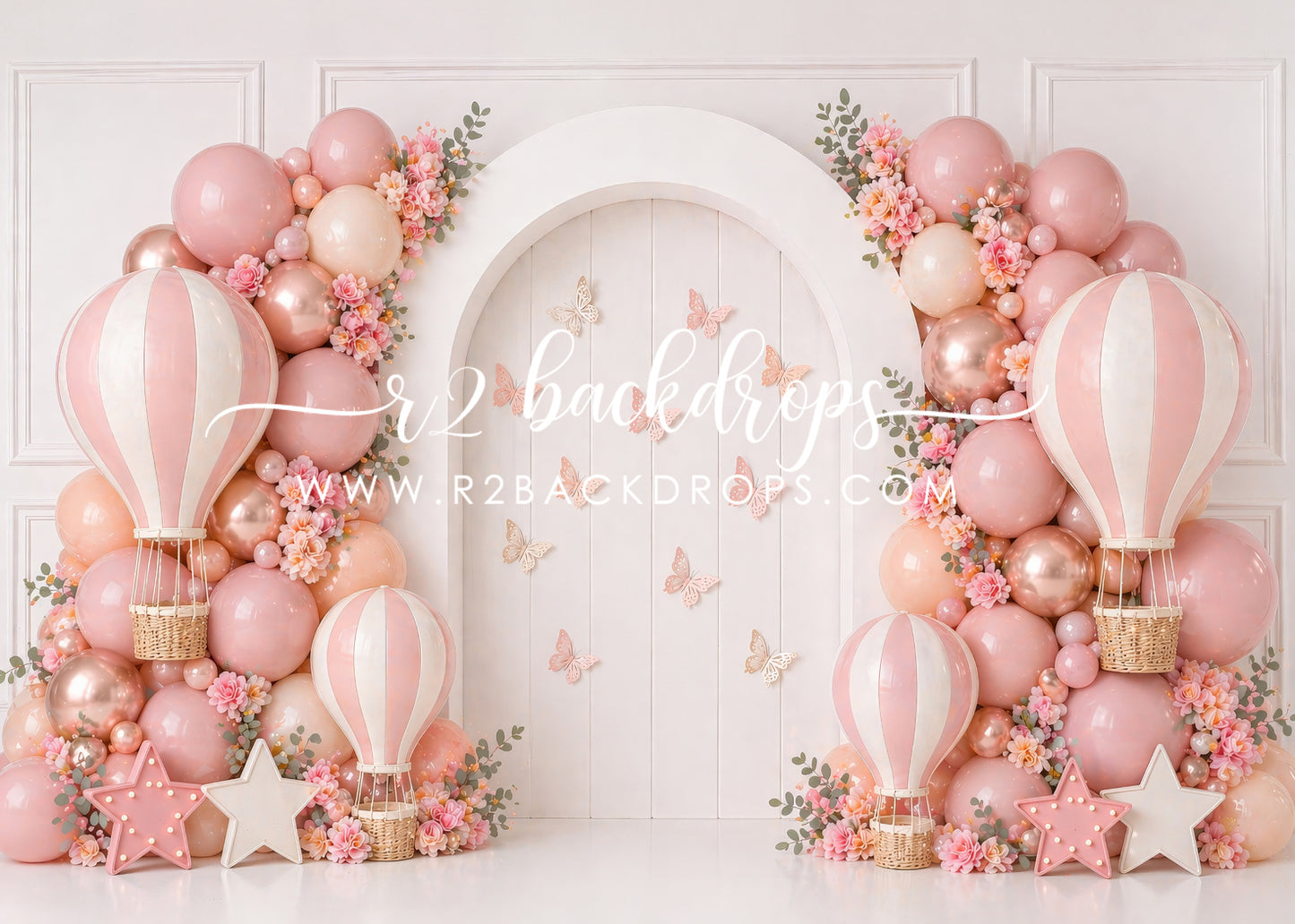 Pink Hot Air Arch (Optional Sweep)