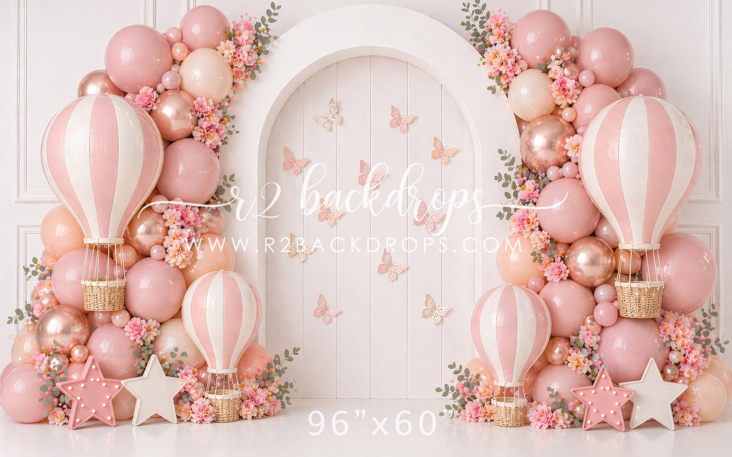 Pink Hot Air Arch (Optional Sweep)