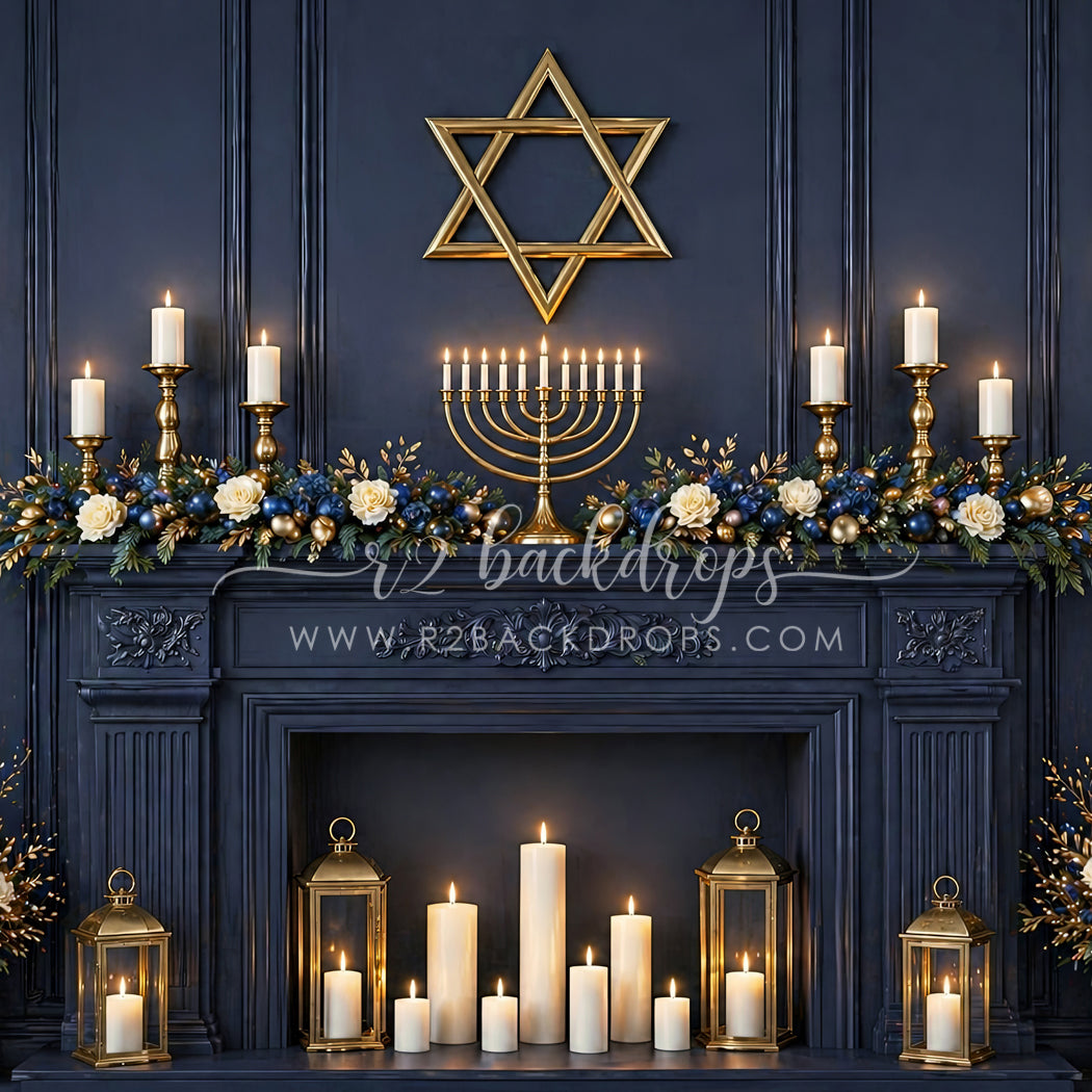 Navy and Gold Hanukkah